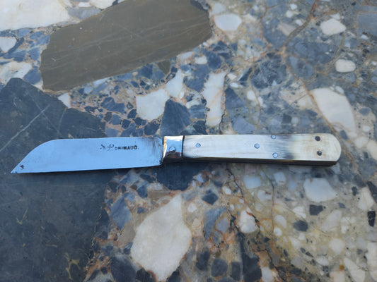 Vintage French Grimaud Folding Knife — Natural Horn Handle | Thiers, France