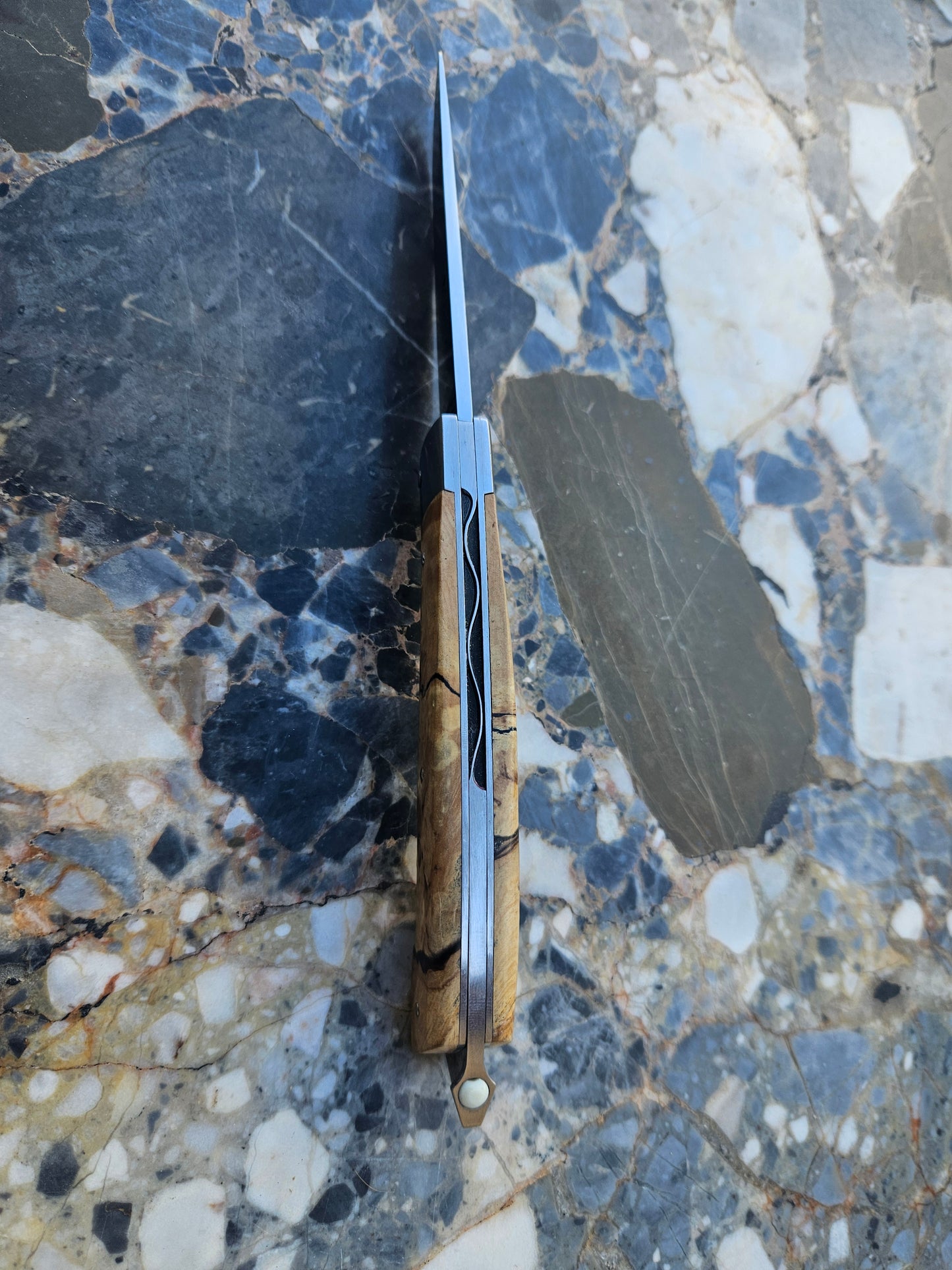 Le Thiers Folding Knife by Dugourd — Briar Burl Handle & Pump Mechanism | Thiers, France