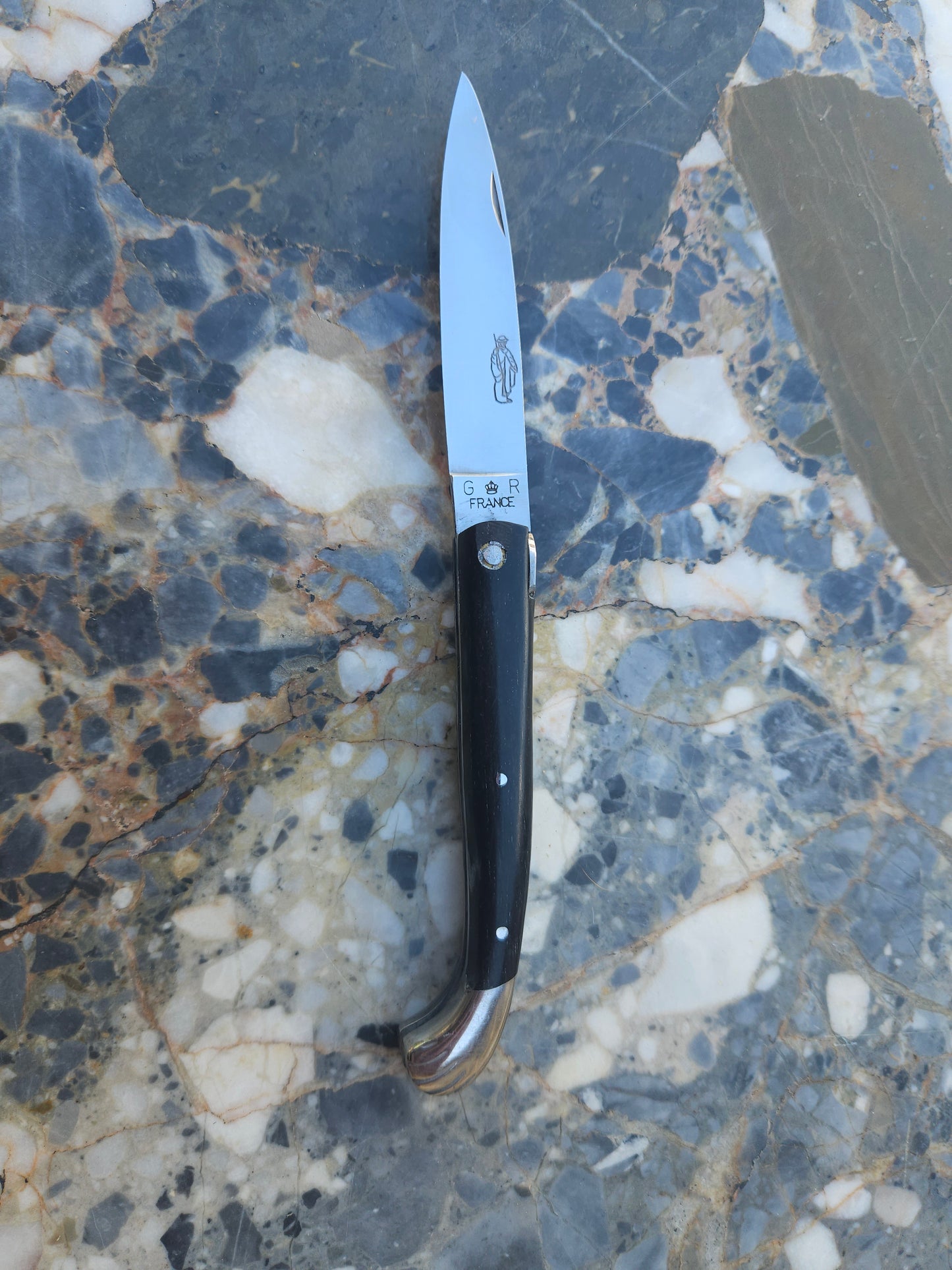 Vintage French Pèlerin Folding Knife — Ebene Wood Handle | Made in Thiers, France