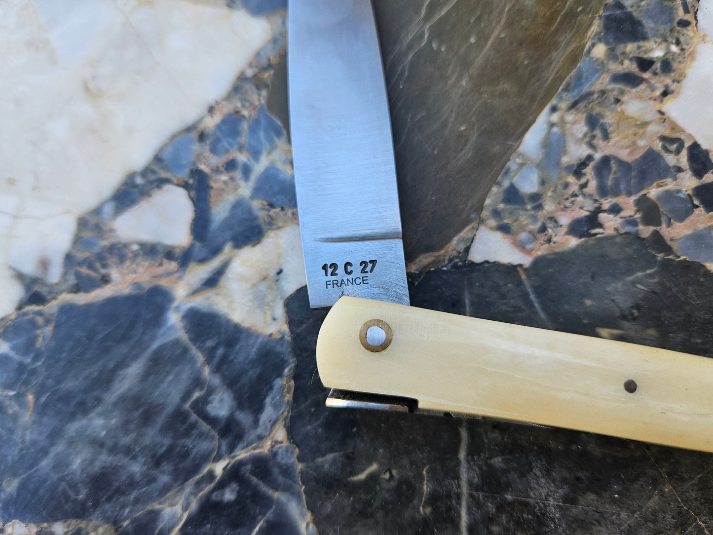 Vintage French Pèlerin Folding Knife — Bone Handle | Made in Thiers, France