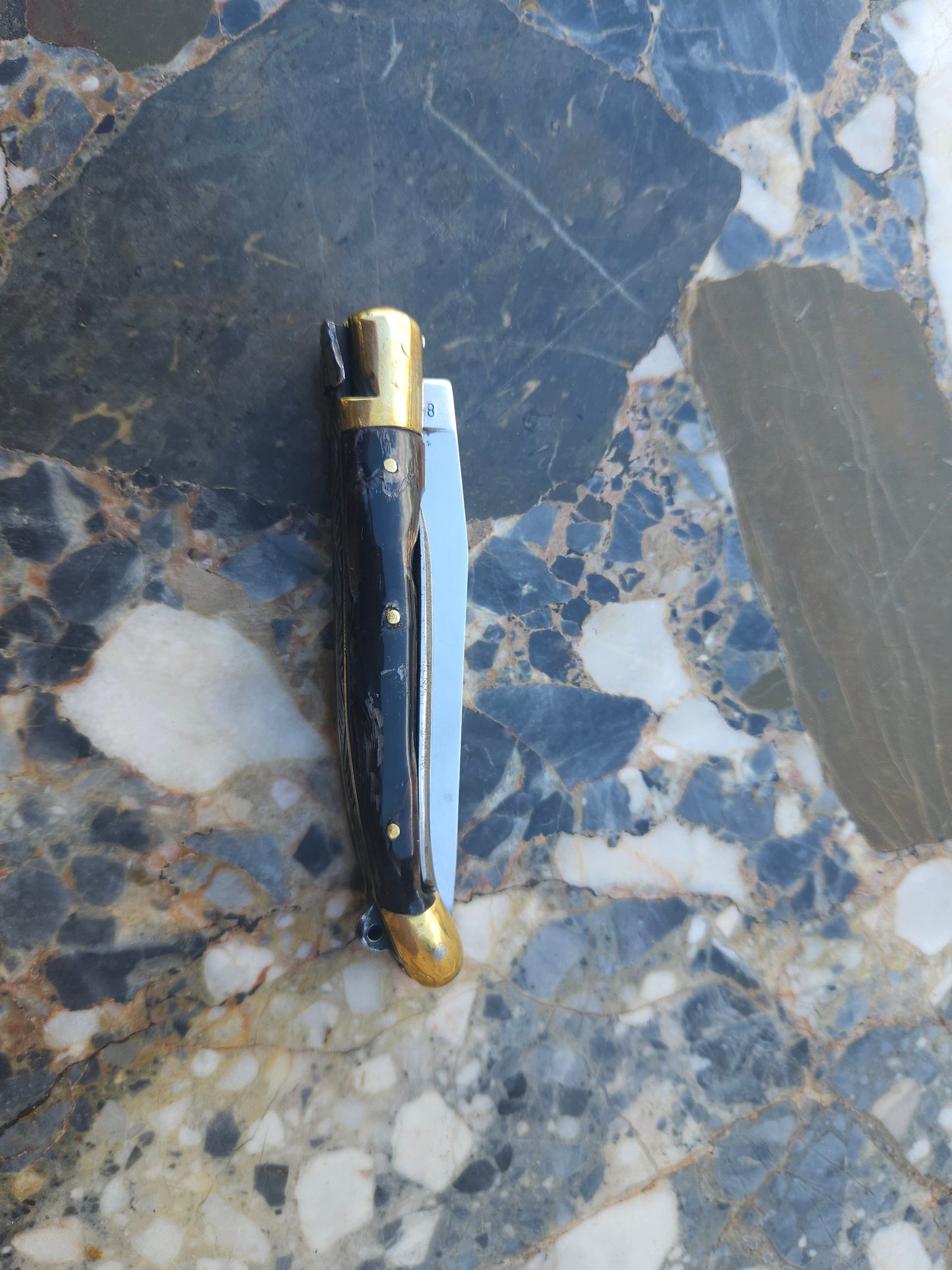 Véritable Laguiole Folding Knife — Natural Horn Handle & Guilloché | Made in France