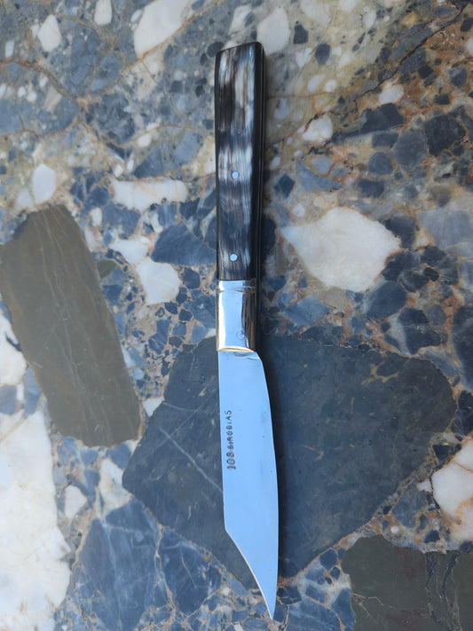Vintage French Folding Knife — 108 Girodias | Horn Handle & Nickel Bolster | Thiers, France