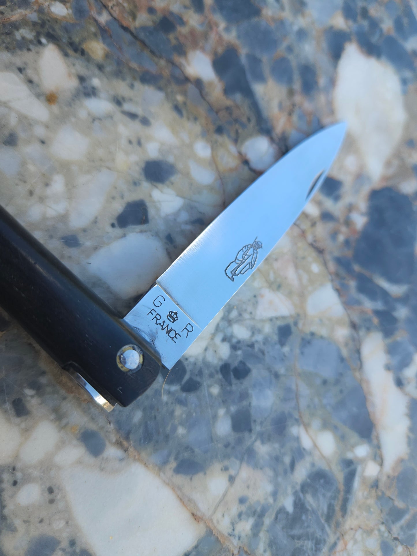 Vintage French Pèlerin Folding Knife — Ebene Wood Handle | Made in Thiers, France