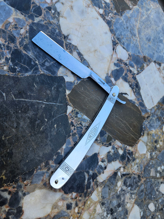 Vintage French Straight Razor — L'Incassable | Full Metal Handle | France